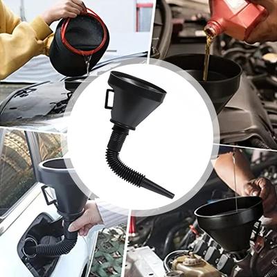 1 шт. Автоаксессуары для мотоциклов Автомобильная съемная воронка для заливки топлива в двигатель с фильтром 130 мм Растягивающаяся длинная горловина Воронка для бензина и масла