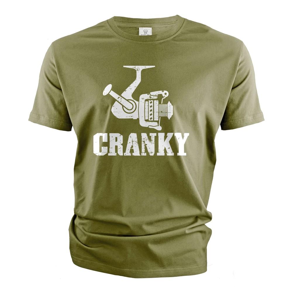 Men's Funny Fishing Tee Cranky Fishing Reel Cranky Funny Papa Dad Grandpa Shirt