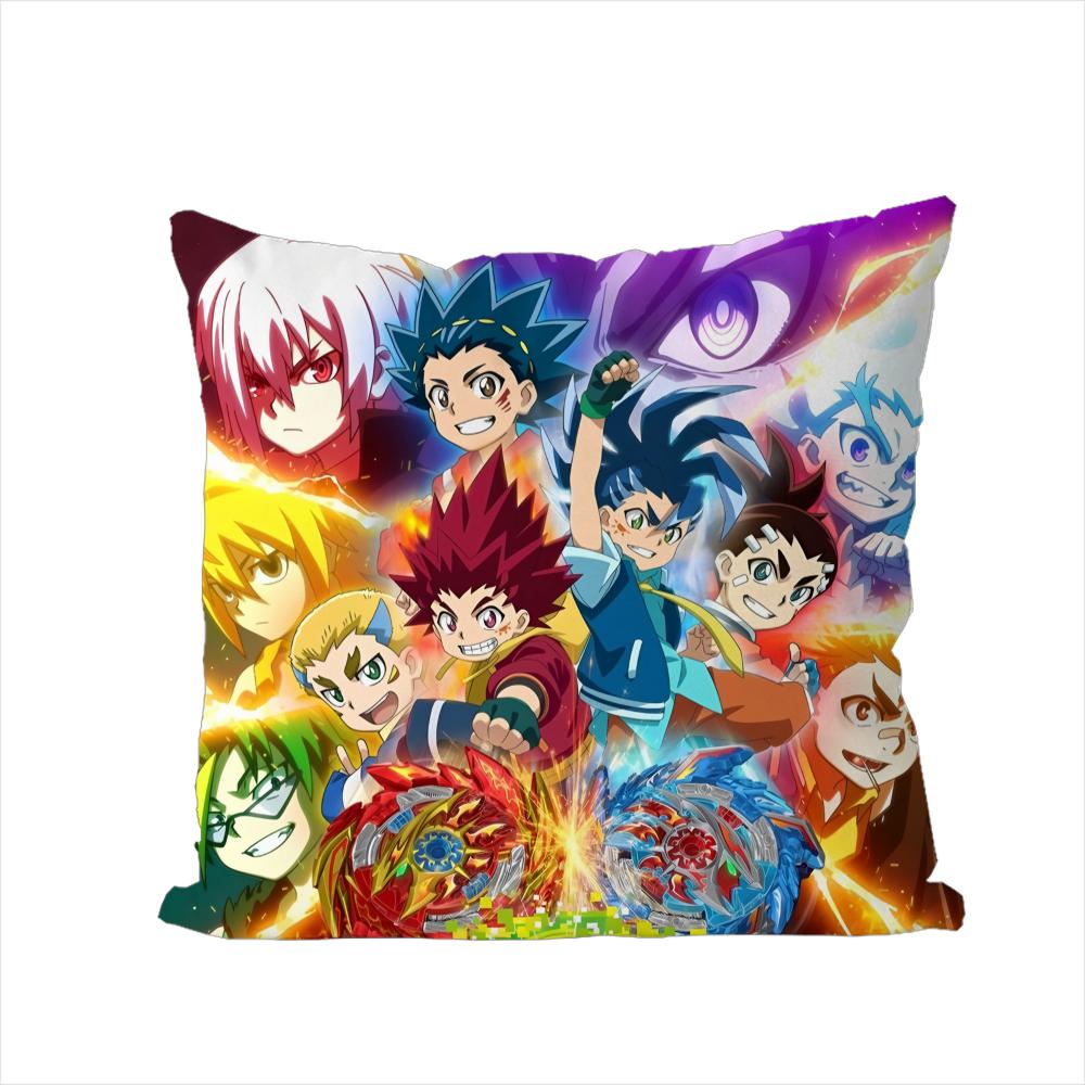 BAKUTEN SHOOT BEYBLADE Pillow Case For Car Sofa Decorative Home Doublesided Print Plush Square Throw Pillow Cushion Cover