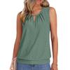 Женская модная майка без рукавов с круглым вырезом, однотонный повседневный топ
