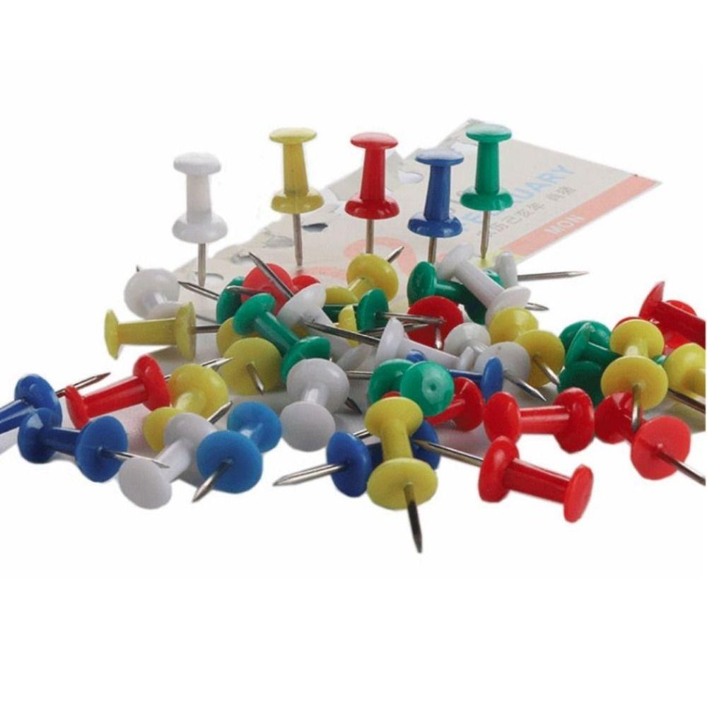 100PCS Wall Cards Photos Board Tacks Push Pins Cork Board Thumb Tacks Pins  DIY Tool