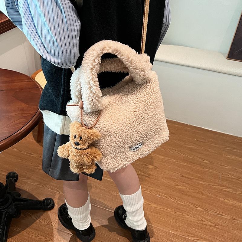 Hairy Bag Women's 2025 Autumn and Winter New Bucket Bag Cute Handbag Ins Versatile Shoulder Messenger Bag
