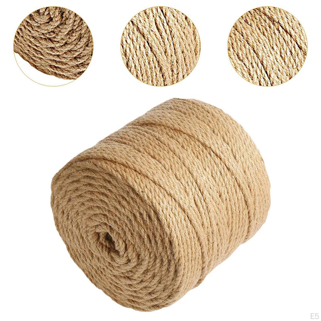 Джутовый шпагат 328 футов веревка DIY аксессуары для рукоделия украшения коричневая пенька для упаковки кота