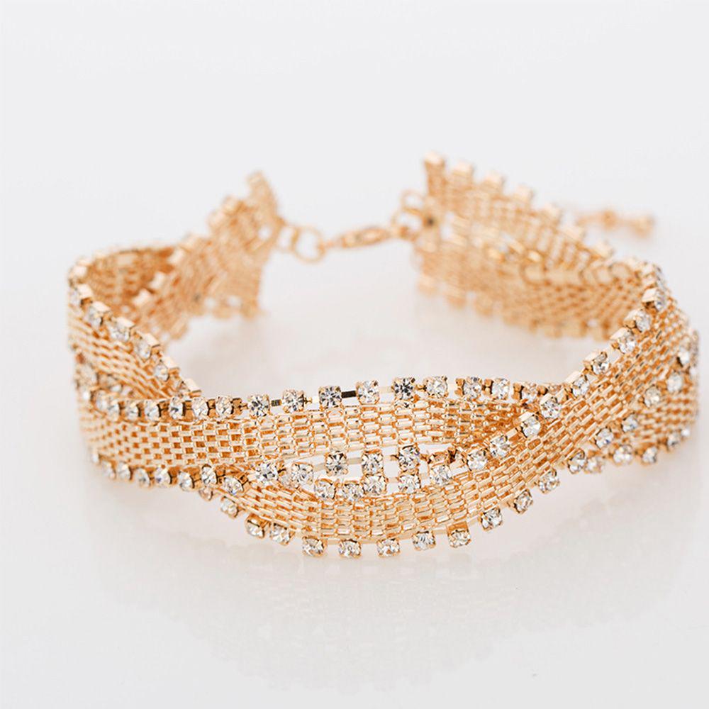 Rhinestone Bangles Wedding Shiny Woman Jewelry Wedding Bracelets Rhinestone Bracelets Bracelets ARI