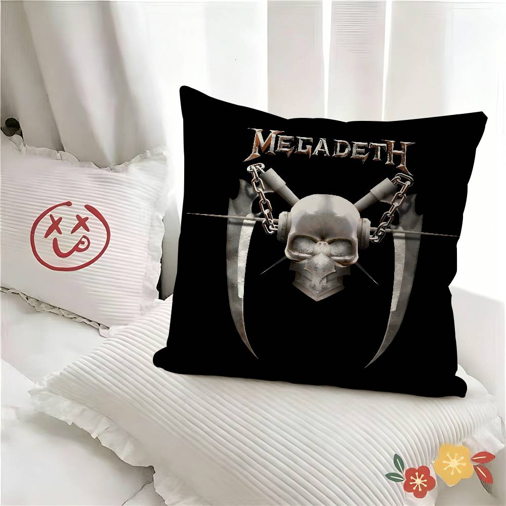 pc MMegadeths Heavy Metal Pillow Case Fashion Square Pillowcase Bedroom Sofa Room Ins Decoration Leisure