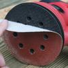 Perforated Replacement Sanding Discs Polished Red Sandpaper Self Adhesive Oxide Dry Sandpaper