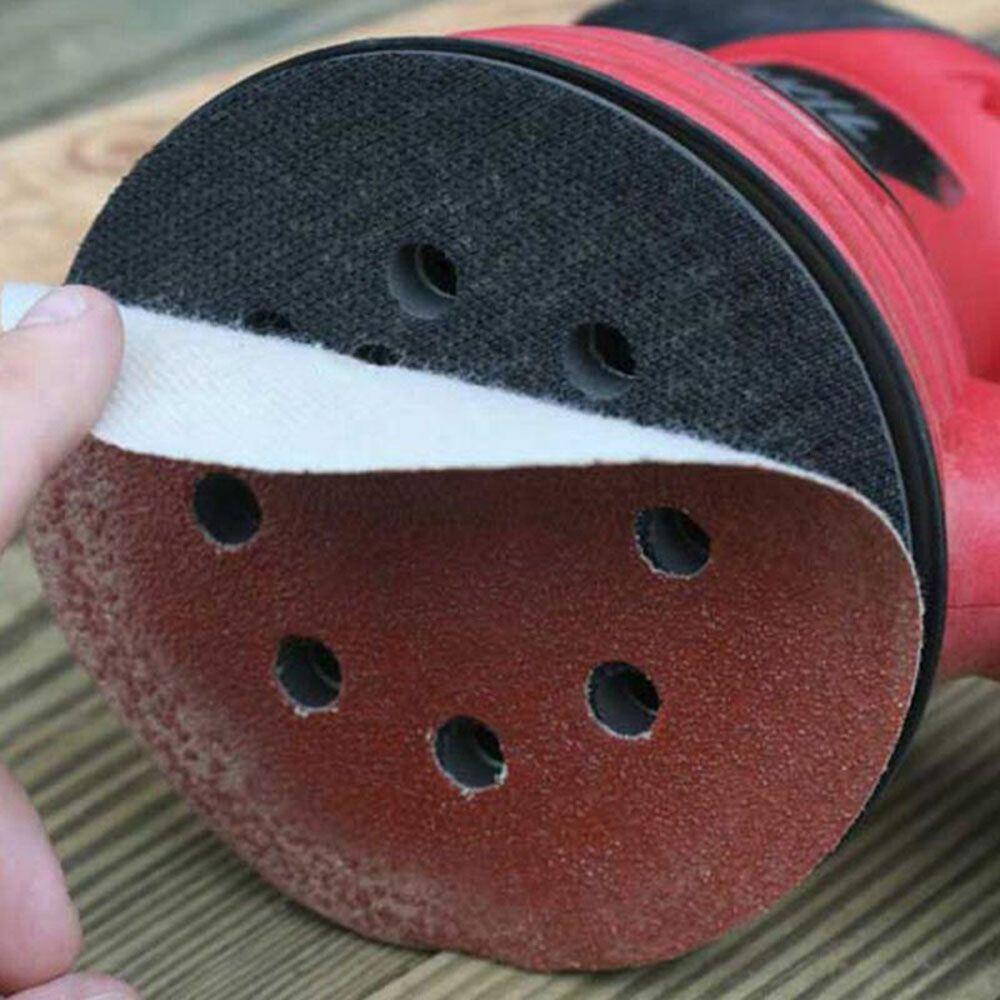 Perforated Replacement Sanding Discs Polished Red Sandpaper Self Adhesive Oxide Dry Sandpaper