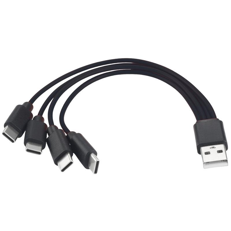 1 шт. 4-в-1 Мульти-USB C Разветвитель Зарядный Кабель для Huawei Планшета Ноутбука ПК USB Type-C Быстрая Зарядка Кабели Данных
