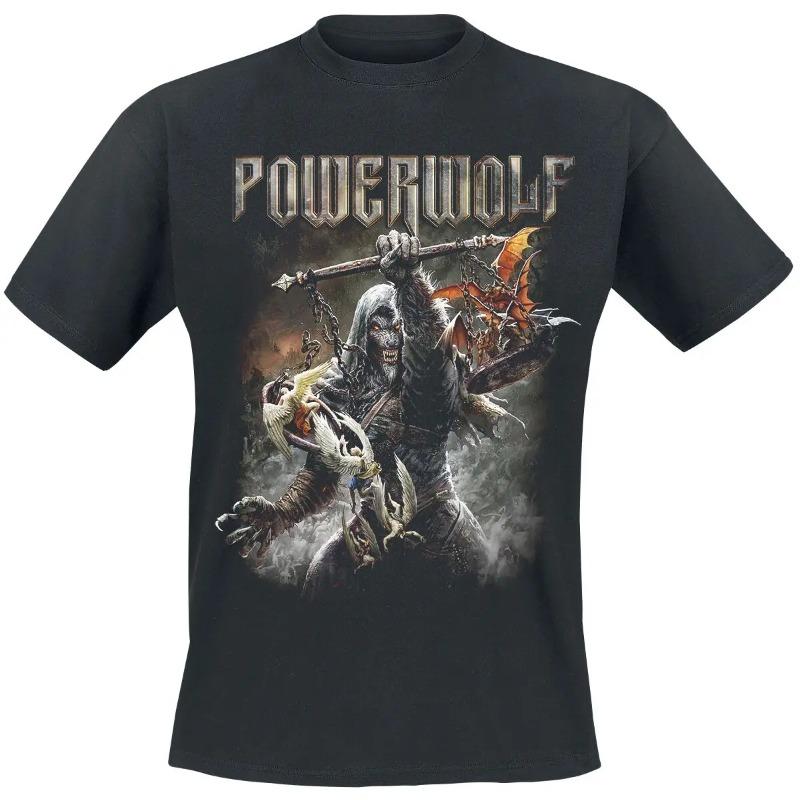Летняя хлопковая футболка с графикой Powerwolf, унисекс, с коротким рукавом, модный бренд, роскошные повседневные ретро-топы