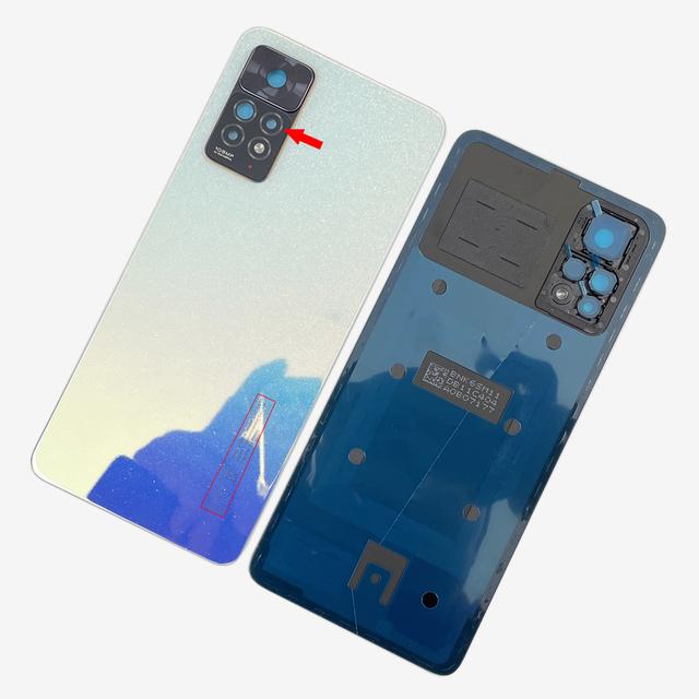 Для Xiaomi Redmi Note 11 Pro 5G/11E Pro крышка батарейного отсека задняя стеклянная крышка корпус задняя камера замена рамки объектива
