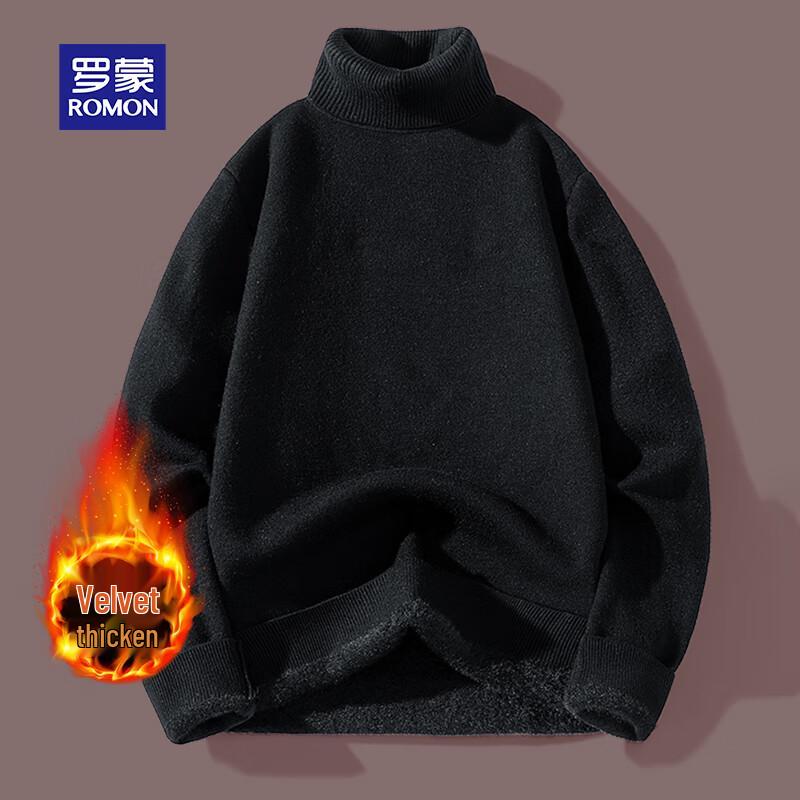 ROMON Men's Turtleneck Knit Sweater