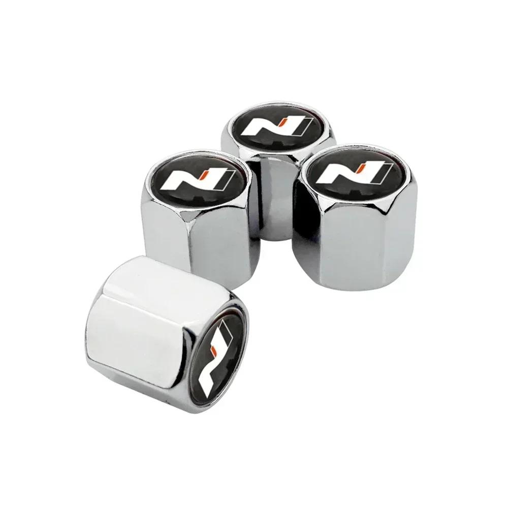4pcs Car Styling for Hyundai Santa Genesis Tiburon Elantra Accent Sonata I35 I20 I30 Azera Wheel Valve Caps Tire Stem Dust Cover AH4