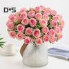 Eco-friendly Artificial Flower 10 Heads Attractive Single Branch Simulation Rose Flower Ornament