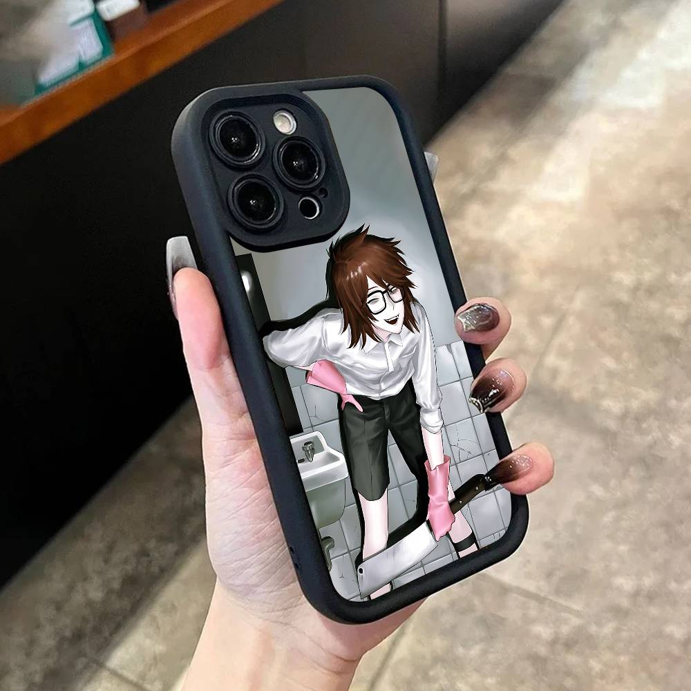 Rnfren Randal Luther Nyon Чехол для телефона для iPhone 17,16,15,14,13,12,11,Pro,Max,Plus,X,XS,SE4,E,Mini Черный Утолщенный бортик Чехол