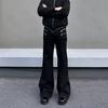 Американские брюки с несколькими молниями и микро-pull, черные, тонкие, универсальные, в стиле high street, дизайнерские брюки