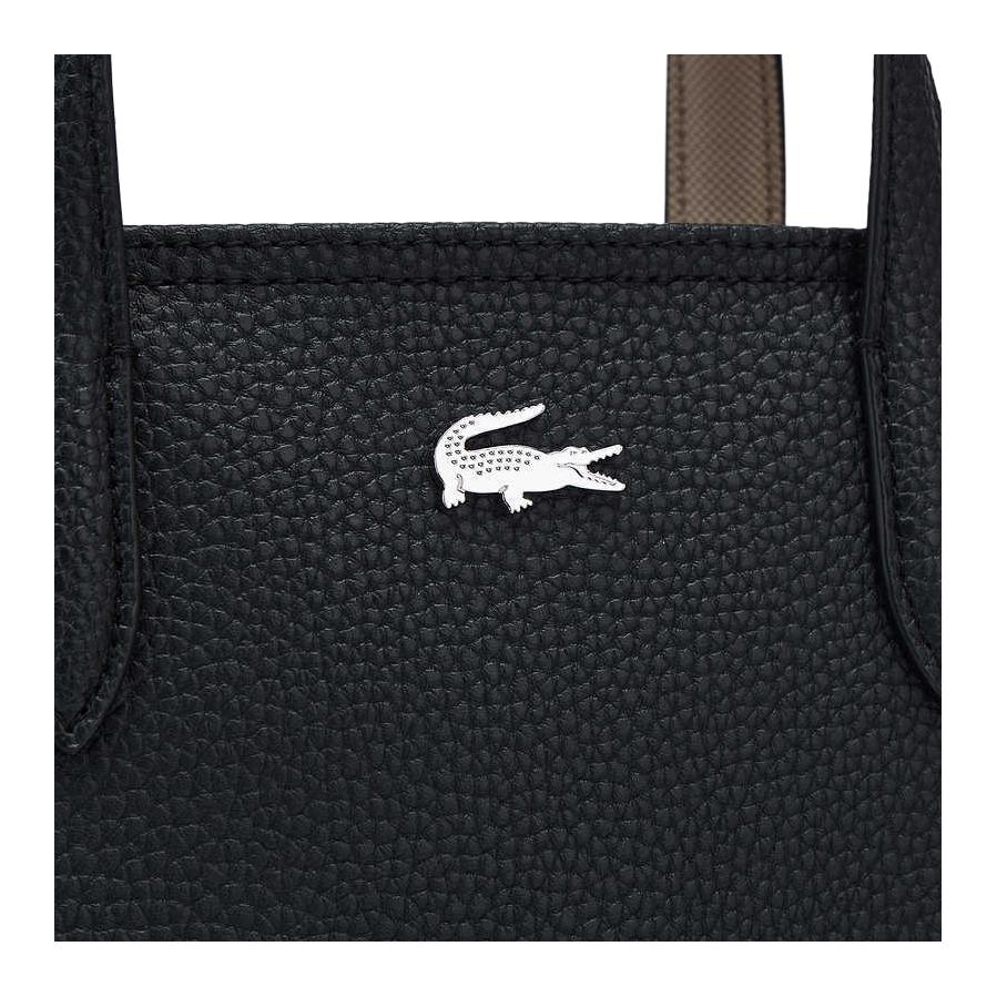 Lacoste Классическая сумка-тоут с логотипом крокодила Женская сумка-тоут Черный Бежевый NF4929AA-A91
