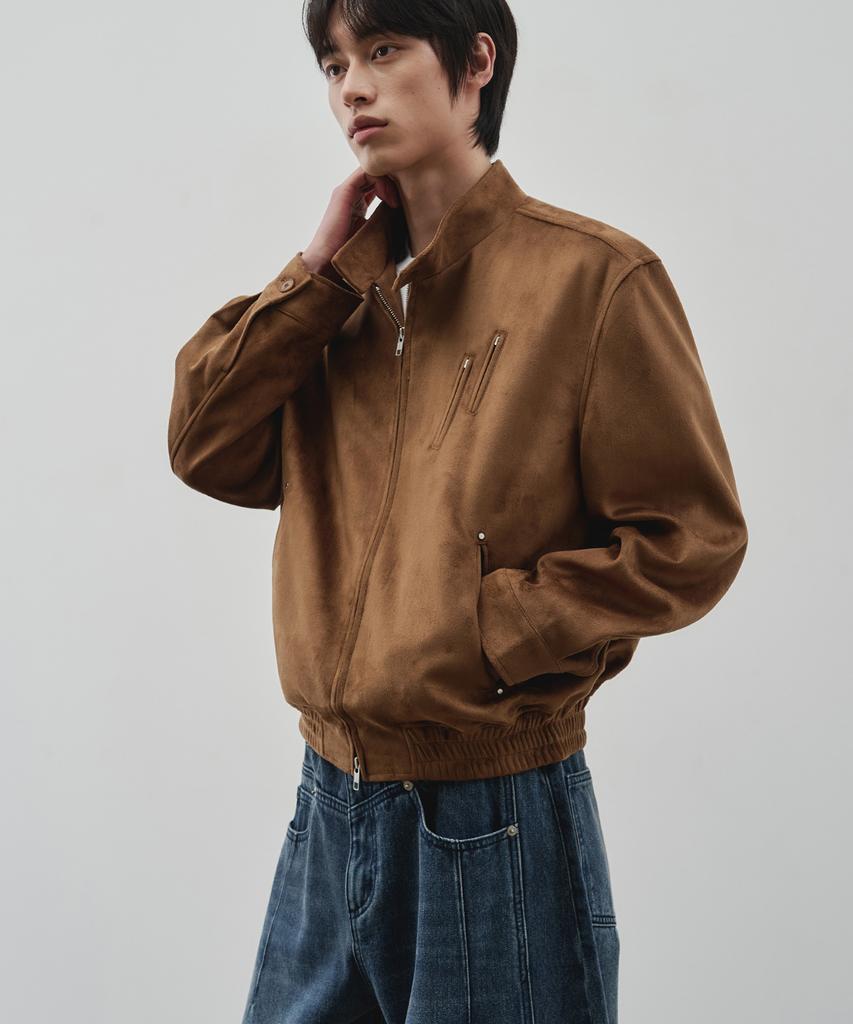 Мужская куртка Harrington из замши Alyss Defined [Верблюжий]