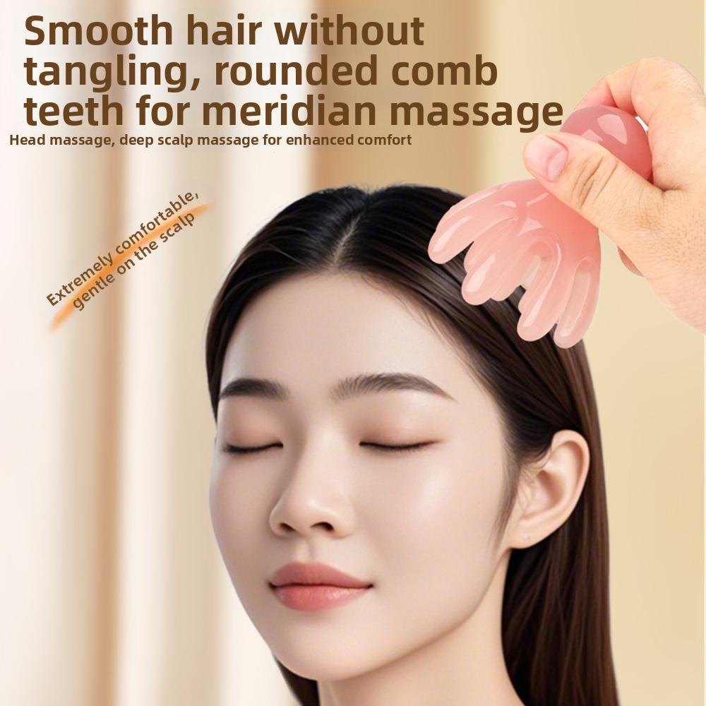 Resin Head Massager 14 Tooth Scalp Massager Tool Octopus Massage Comb  Hair Care Acupressure