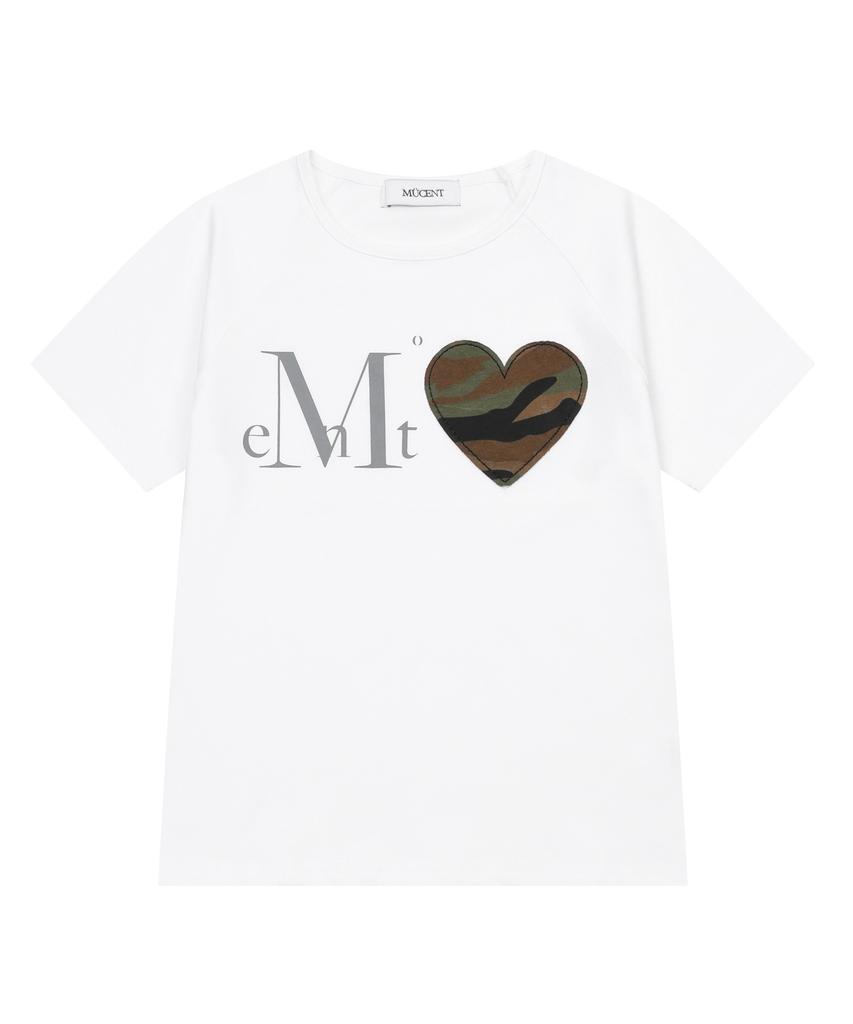 MUCENT Malti Heart Camo Raglan Short Sleeve T-Shirt (3 Colors)