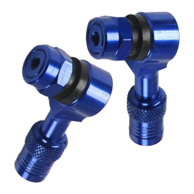 1 Pair CNC Aluminum Alloy Wheel Tire Stem Tubeless Valve Fit for Suzuki Hayab GSXR600 GSXR750 GSXR1000 Blue