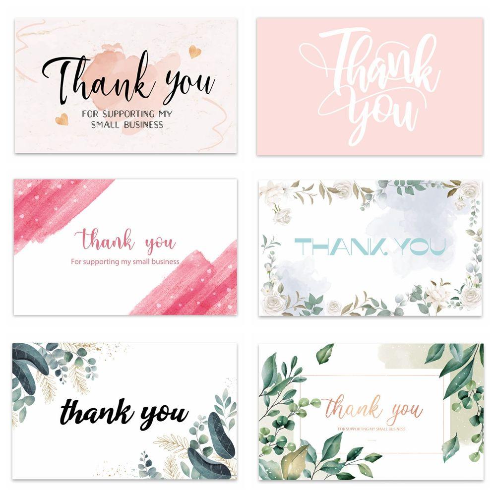 Thank You Cards Greenery Leaves For Supporting My Small Business Greeting Appreciation Cardstock