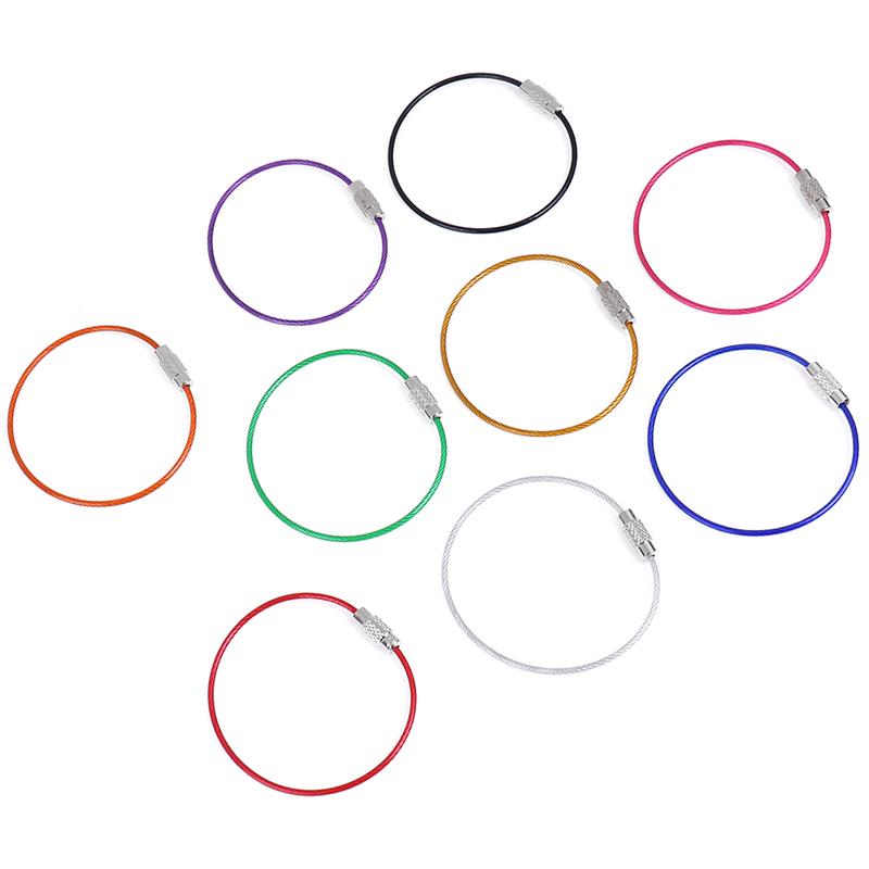 10 шт. 1,5*150 мм нержавеющая сталь круглая петля держатель брелок веревка наружные инструменты