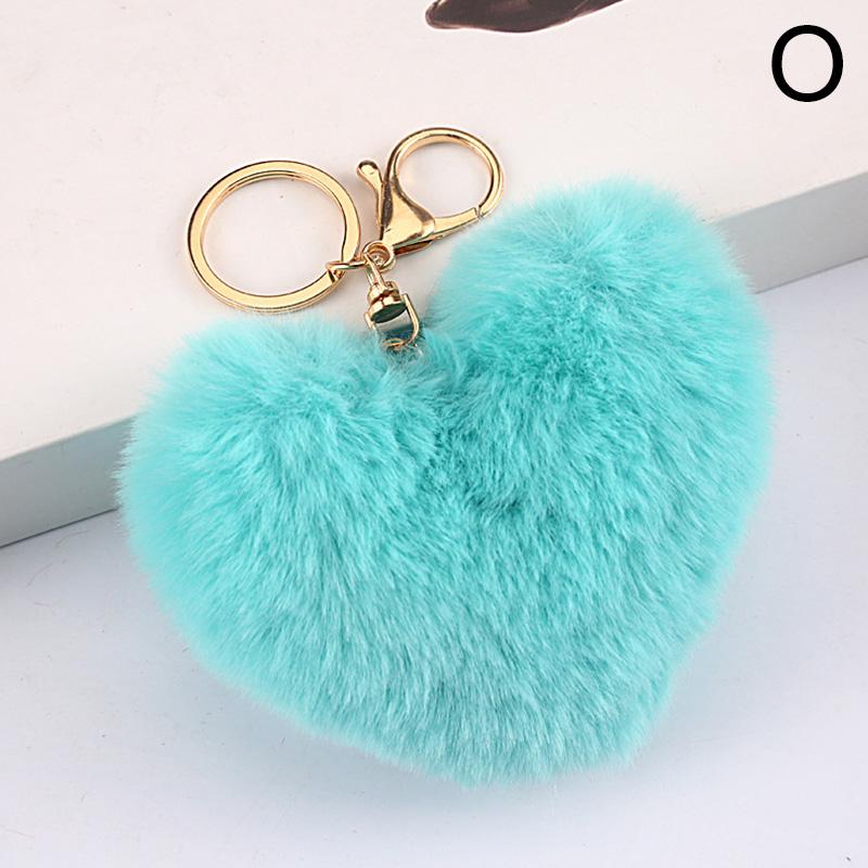 1 шт. помпон сердце любовь брелки плюшевые шарики из меха пушистая модная сумка ювелирные изделия женские украшения автомобиля
