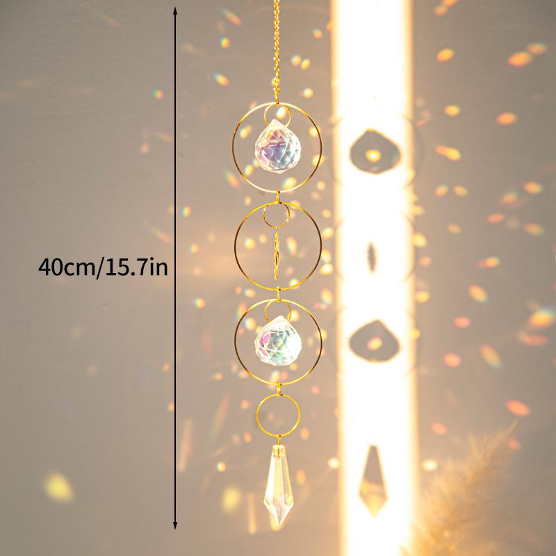 44Mm Heart Love Wind Chime Window Outdoor Garden  Crystal Hanging Pendant Suncatcher Diamond Prisms Pendants Home Decoration