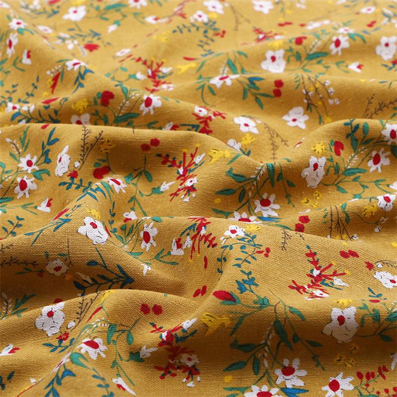 Хлопковая и льняная набивная ткань Ткань Богемная одежда Скатерть Стиль ретро Износостойкая и долговечная Штора Этнический стиль Красивый цвет