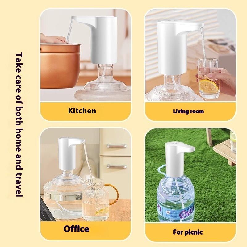 New electric wireless self-priming water pump for bottled water, rechargeable and portable 1200mAh, with one click water outlet