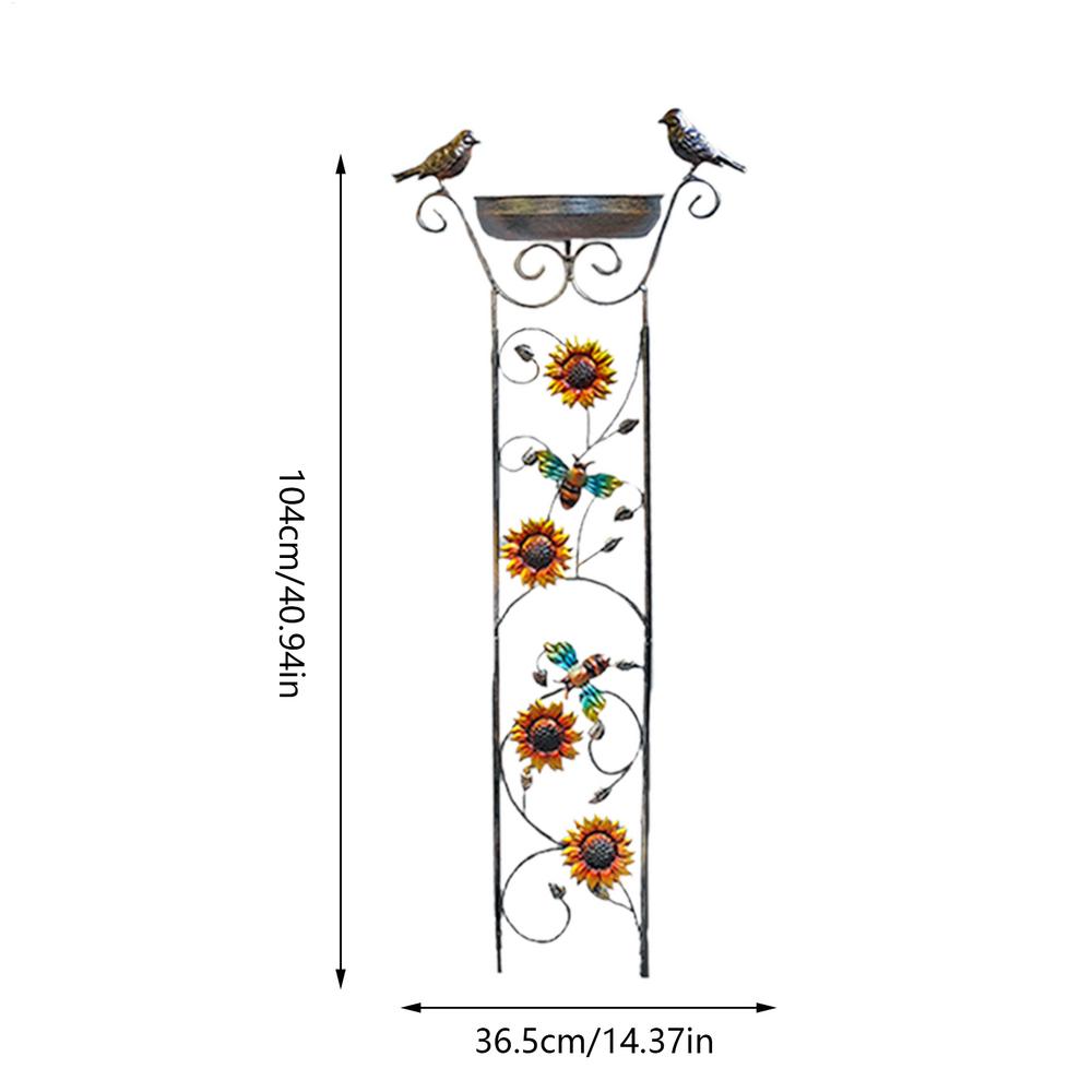 Новая поилка для птиц 2025 года с садовой шпалерой, шпалерой для вьющихся растений, уличная отдельно стоящая станция-кормушка для птиц для газона, двора, заднего двора