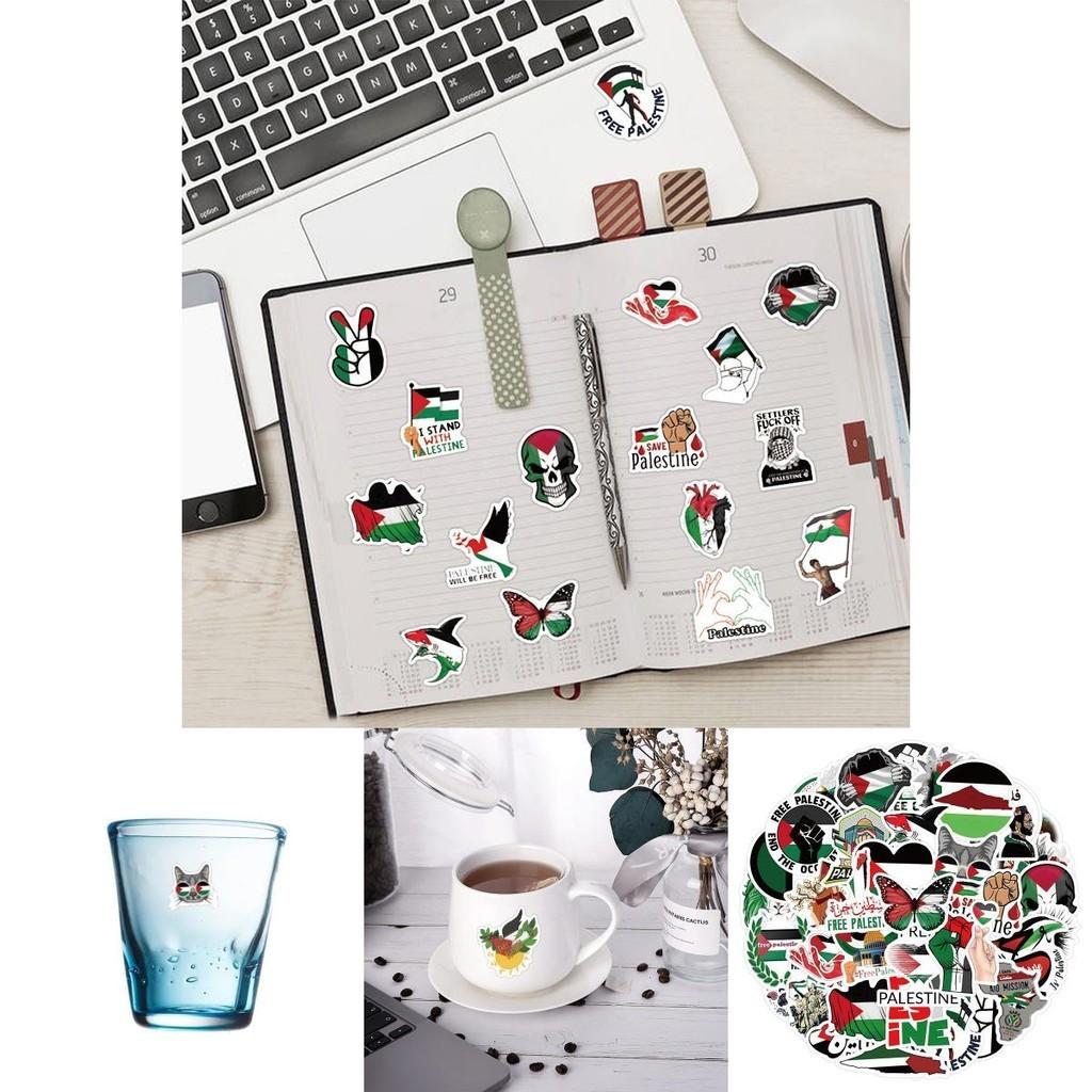 Palestinian Graffiti Stickers Wholesale Pack Of 60 Waterproof Stickers For Cars Luggage Water Bottles And Skateboards