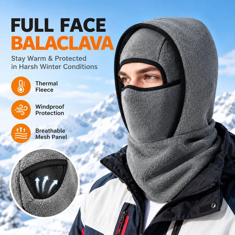 Windproof Full Face Mask Thermal Warm Neck Protective Head Cover New Ski Mask Cycling