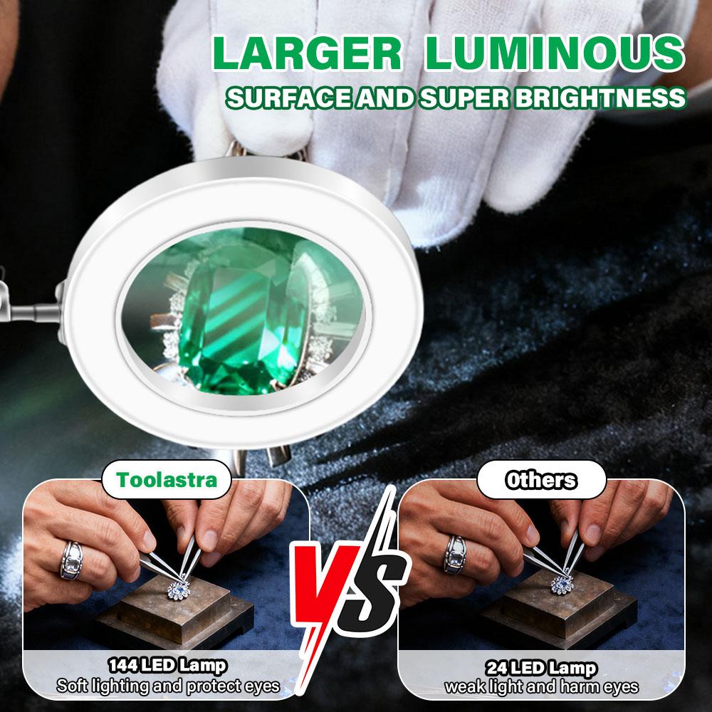 72LED 8X/10X NEW Illuminated Magnifier USB 3 Colors LED Magnifying Glass For Skincare Beauty/Table Lamp/Soldering Iron Repair