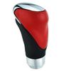 Abfer PU Shift Knob Shift Knob Replacement Universal Auto Parts Manual Car (Black and Red)