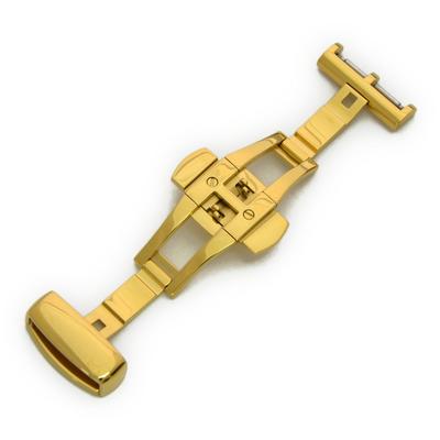Ремешок для часов CASSIS с D-пряжкой PBF D-BUCKLE2 Двусторонний 18 мм Золотой с инструментом для замены CAYGM2018