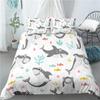 Home Living Luxury 3D Baby Shark Print 2/3Pcs Comfortable Duvet Cover PillowCase Bedding Sets Queen and King EU/US/AU Size