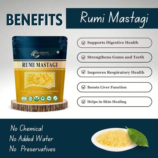 Birju Mahavir RUMI MASTAGI - MASTIC GUM - PISTACIA LENTISCUS, Multi-colored, 10 gram