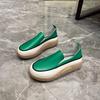 Мода Новые толстые подошвы кроссовки женские спортивные модные повседневные беговые женские весенне-осенние дизайнерские туфли на плоской подошве круглые мокасины PU