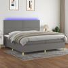 VidaXL Slat Bed Base with Mattress and LEDs, Upholstered Bed with Headboard, Double Bed, Adult Bedroom Bed, 3135382