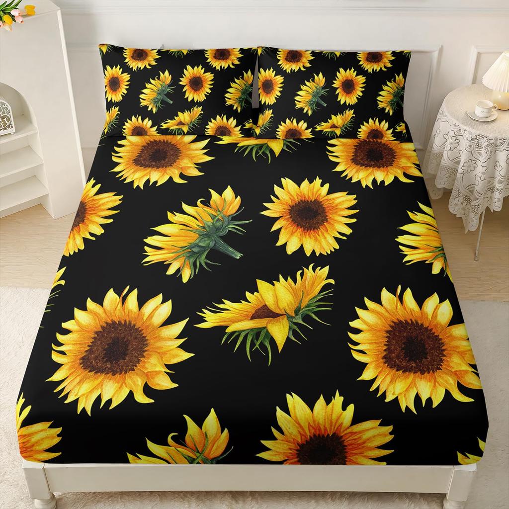Beautiful Butterfly Pattern Mattress Three-Piece Digital Printing Home Bedding Set Adult Children