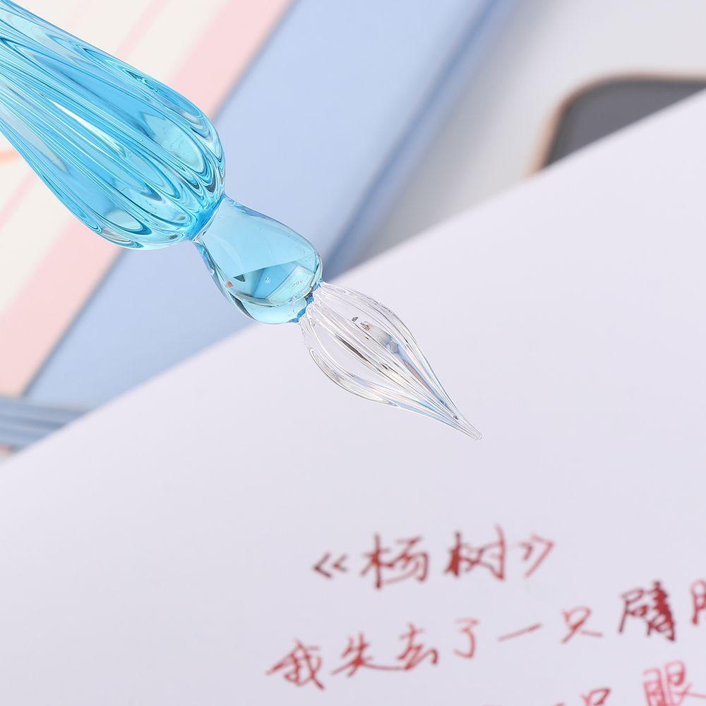 Канцелярские товары Винтажные Подписные Чернила для Заправки Ручной работы Перьевые ручки Хрустальное Перо для Макания Стеклянное Перо для Макания