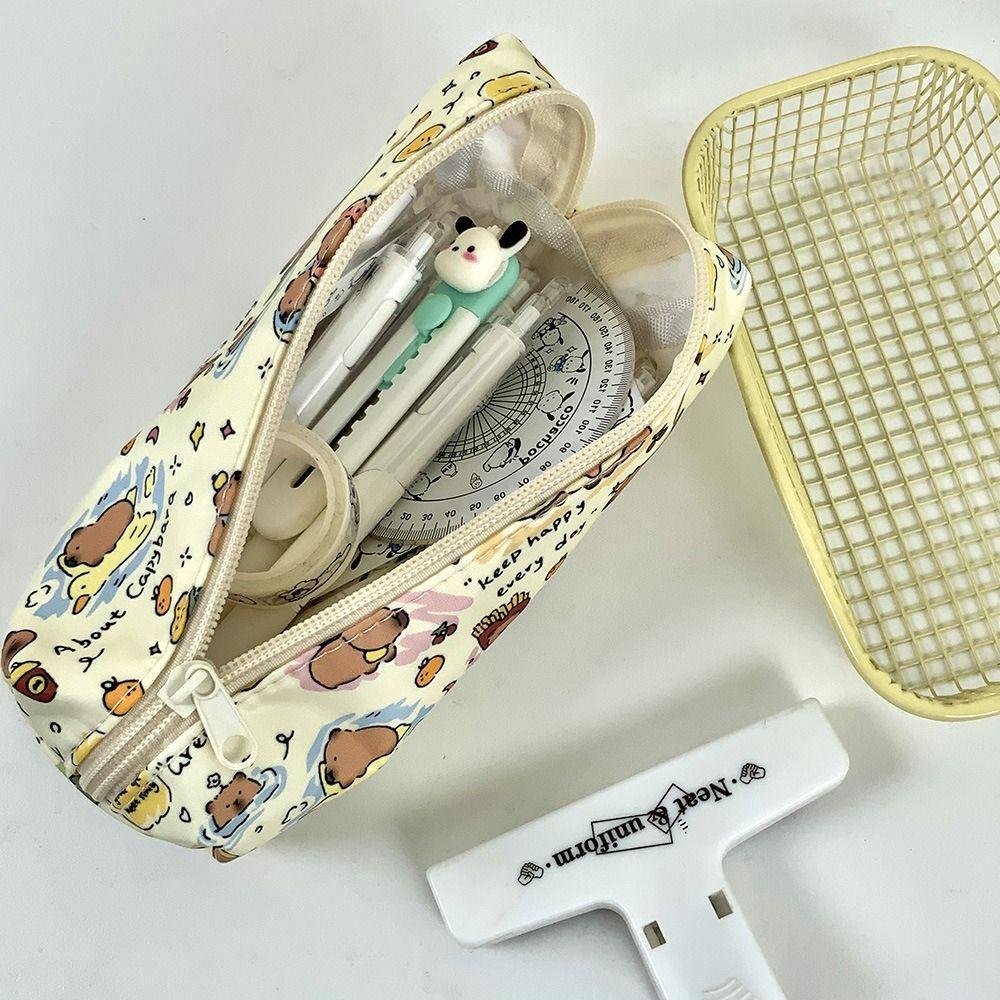 Сумка-пенал капибара большой вместимости, пенал высокого качества, подарочная коробка для ручек