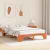 Bed Frame Wax Brown 140 x 200 cm Solid Pine Wood