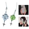 Unique Flower Phone Chain Stylish Heart Pendant Keychain Phones Charm Keyring for Personalizing Bag and Gadgets