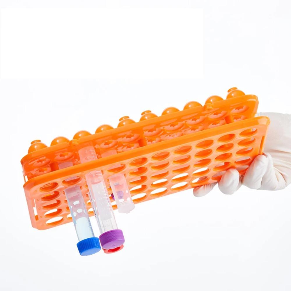 18mm Holes Test Tube Rack 50-Slot Sampling Tube Rack Centrifuge Tube Rack for 5mL 10mL 15mL Tubes
