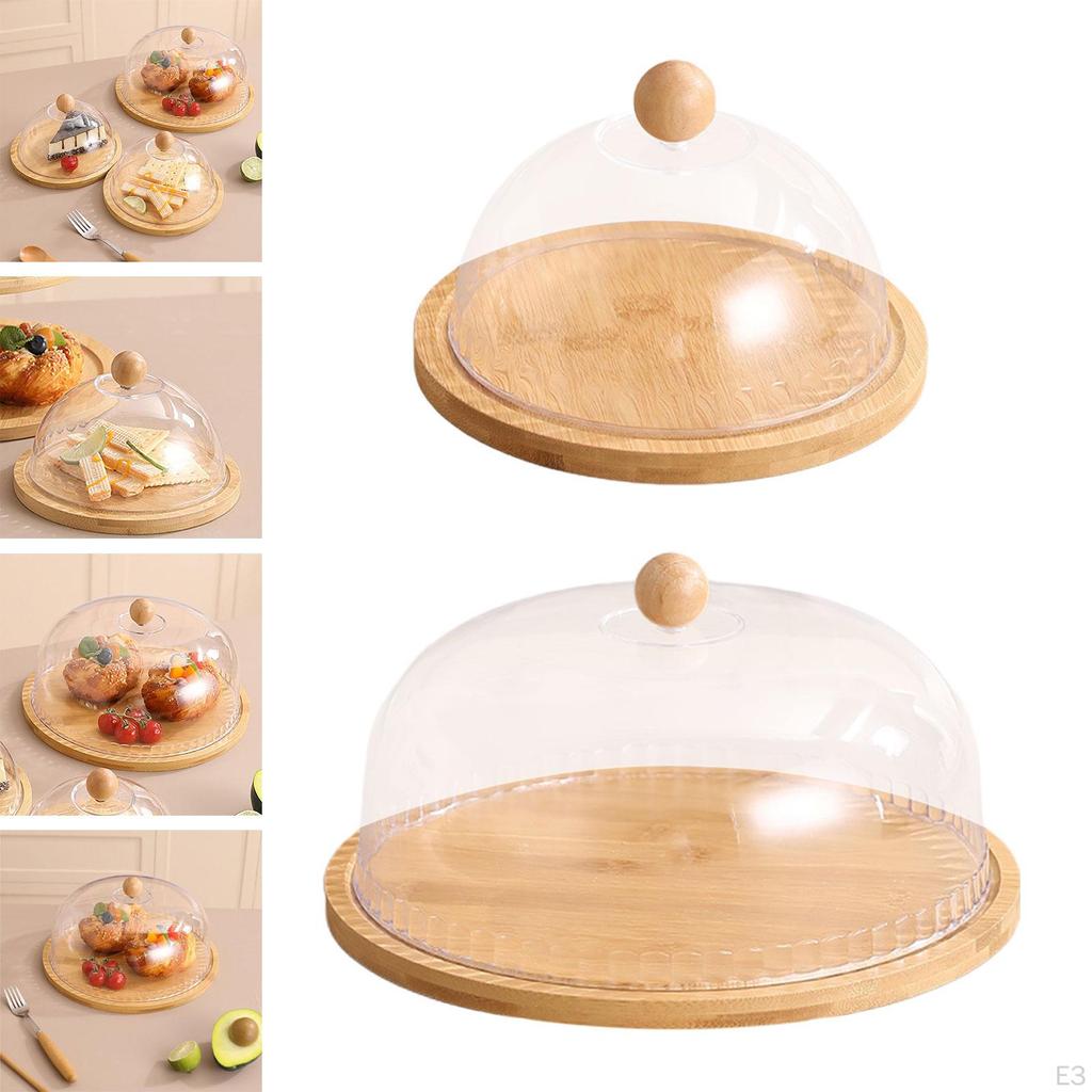 Cake Stand Holder Multifunctional Muffins Bread Dessert Plate Covered Platter for Table