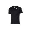 Club Stripe Breathable Sports Round Neck Short Sleeve T-Shirt Men Tops Black HP1998