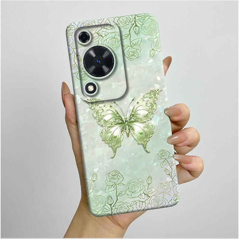 Phone Case For Huawei Nova Y72 Cases Fashion Butterfly Floral Cover For Huawei Nova Y72 NovaY72 Soft Silicone Shockproof Shell