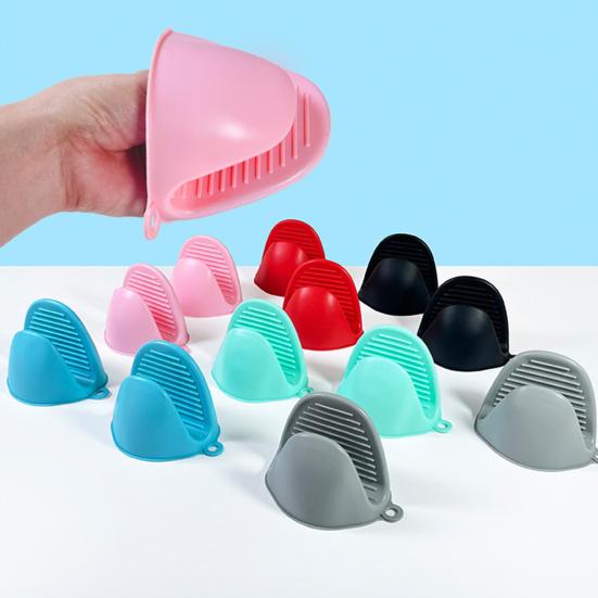 1 пара силиконовых мини-перчаток для духовки, термостойкие кулинарные рукавицы, нескользящие кухонные прихватки для выпечки и приготовления пищи